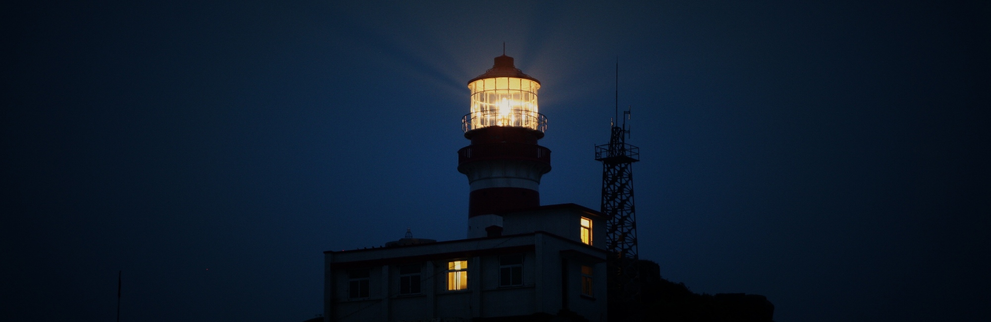 lighthouse at night