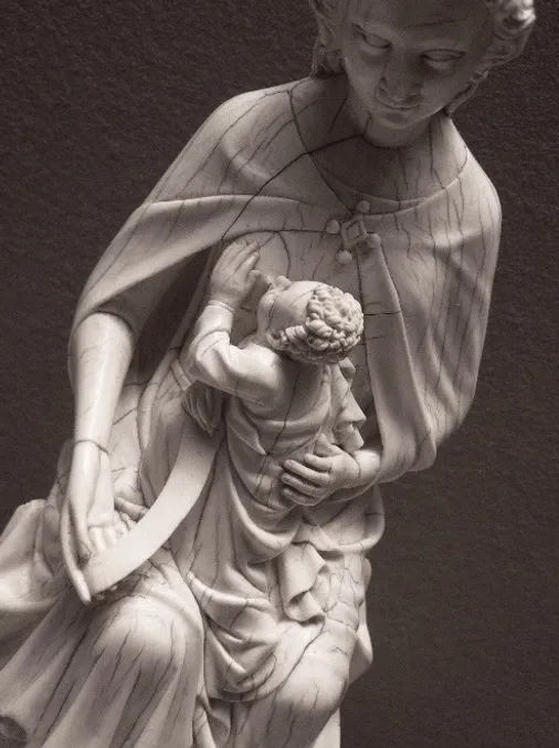 Medieval madonna statue